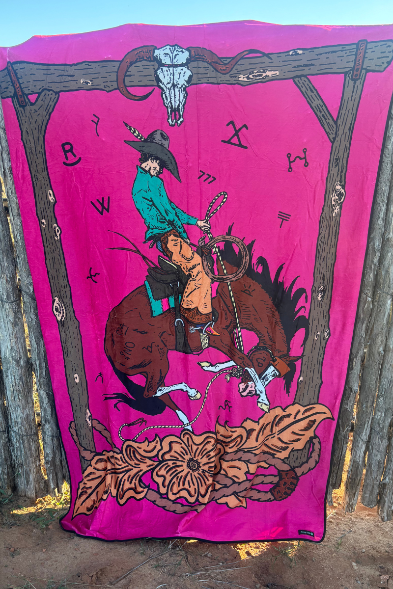 The Blush Bronc Blanket