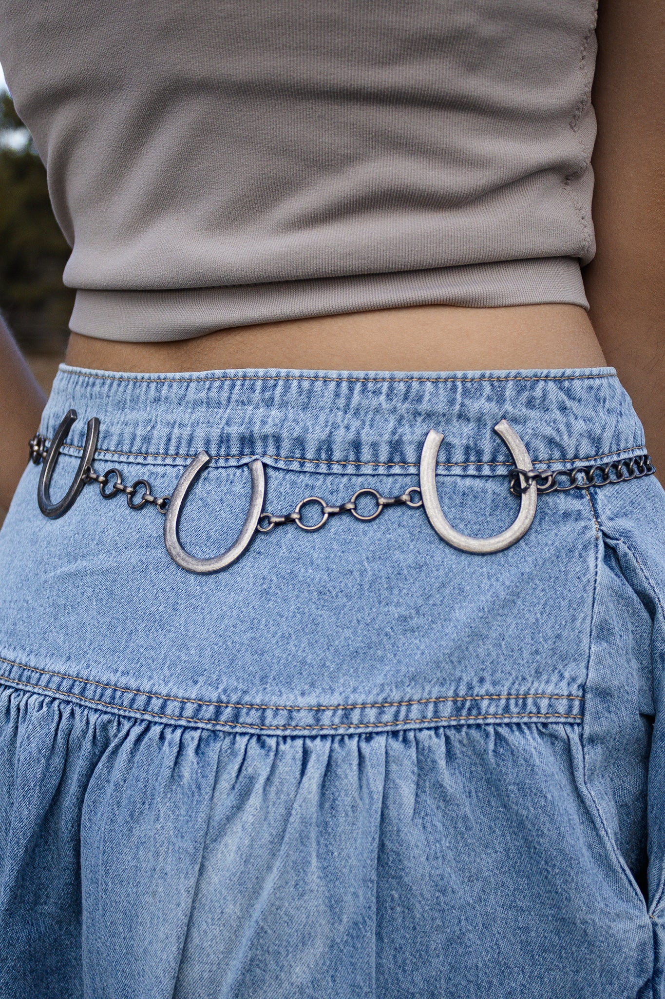 The Prairie Luck Horseshoe Chain Belt