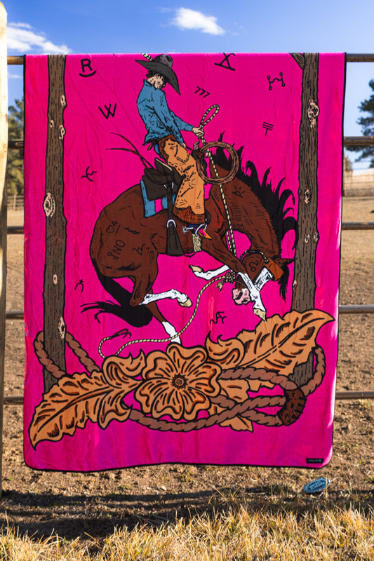 The Blush Bronc Blanket
