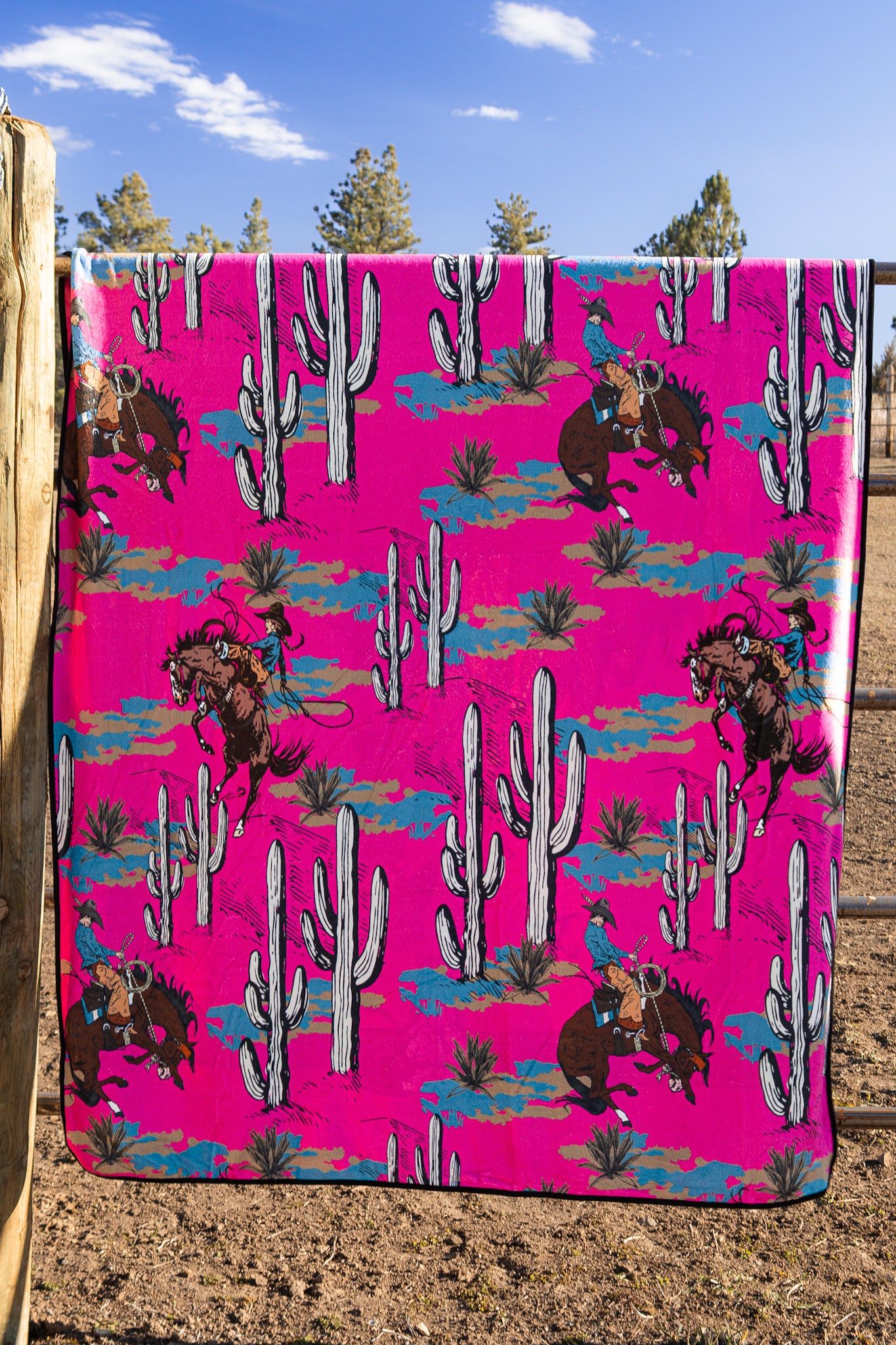 The Blush Bronc Blanket