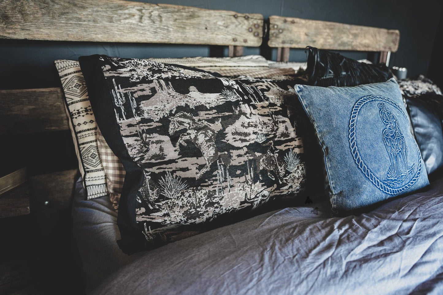 The Trailboss Denim Pillow Cover