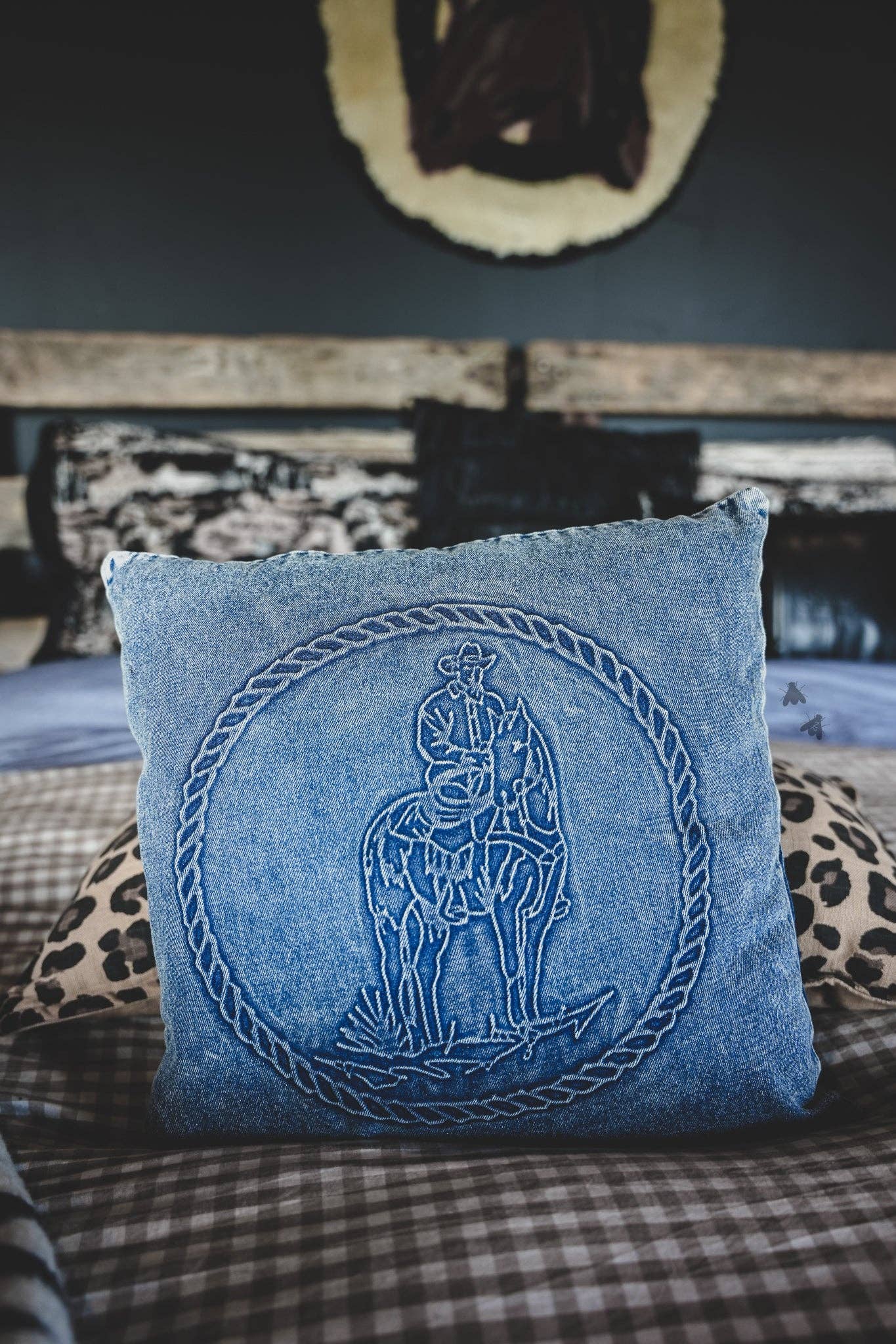 The Trailboss Denim Pillow Cover