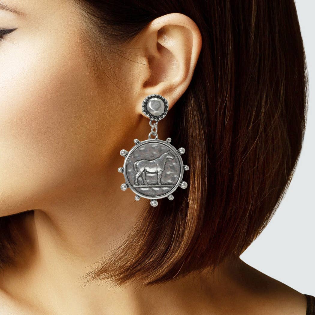 Stampede Coin Dangle Earrings