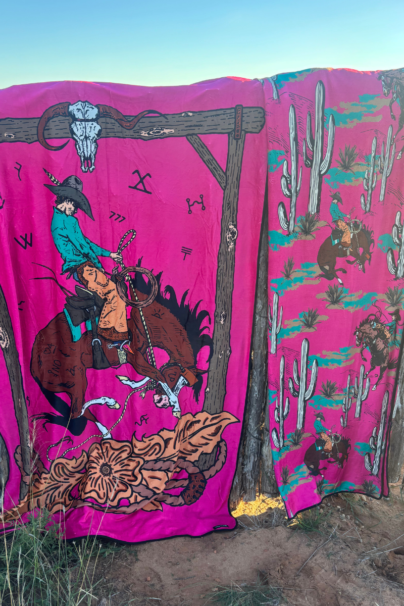 The Blush Bronc Blanket